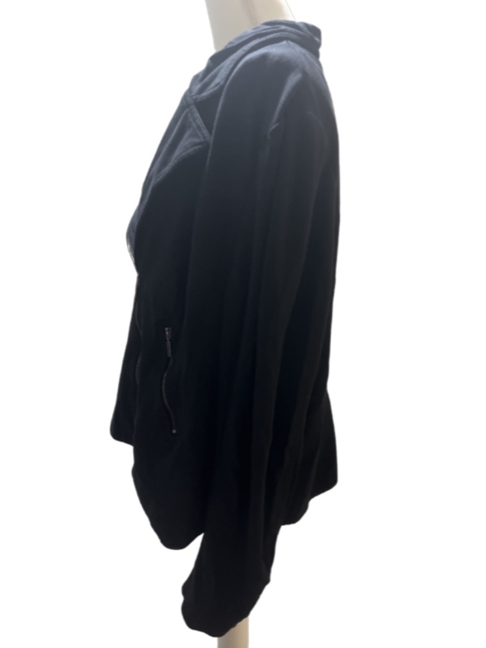 Lane Bryant Black Asymmetric Full-Zip Moto Blazer Jacket Size 24 - Picture 4 of 5